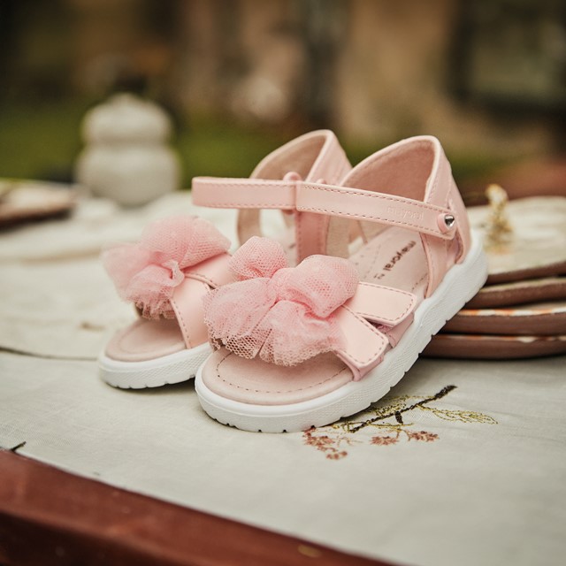 Mayoral Παιδικά Πέδιλα με φιόγκο για κορίτσι Ροζ 25-41636-071