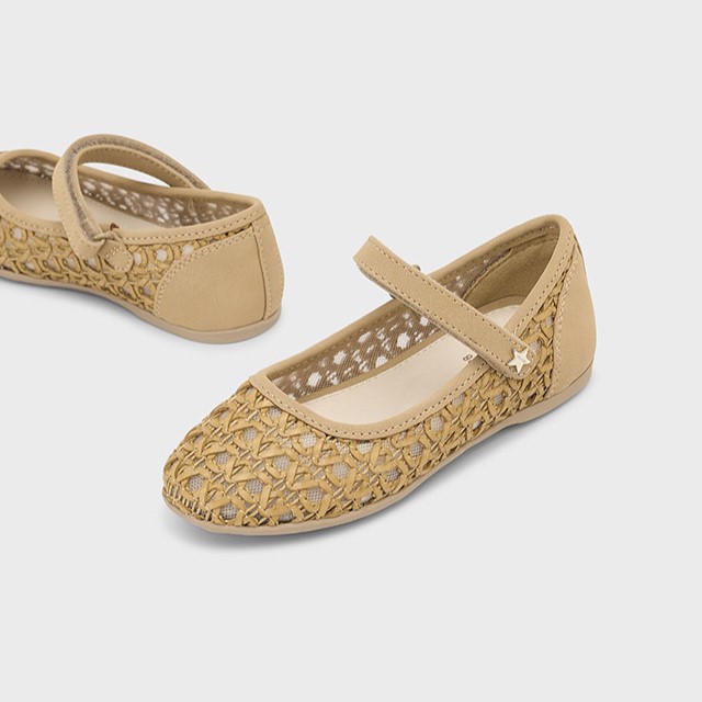 Mayoral Παιδικές Μπαλαρίνες διάτρητες Μπεζ Καφέ 25-43621-074