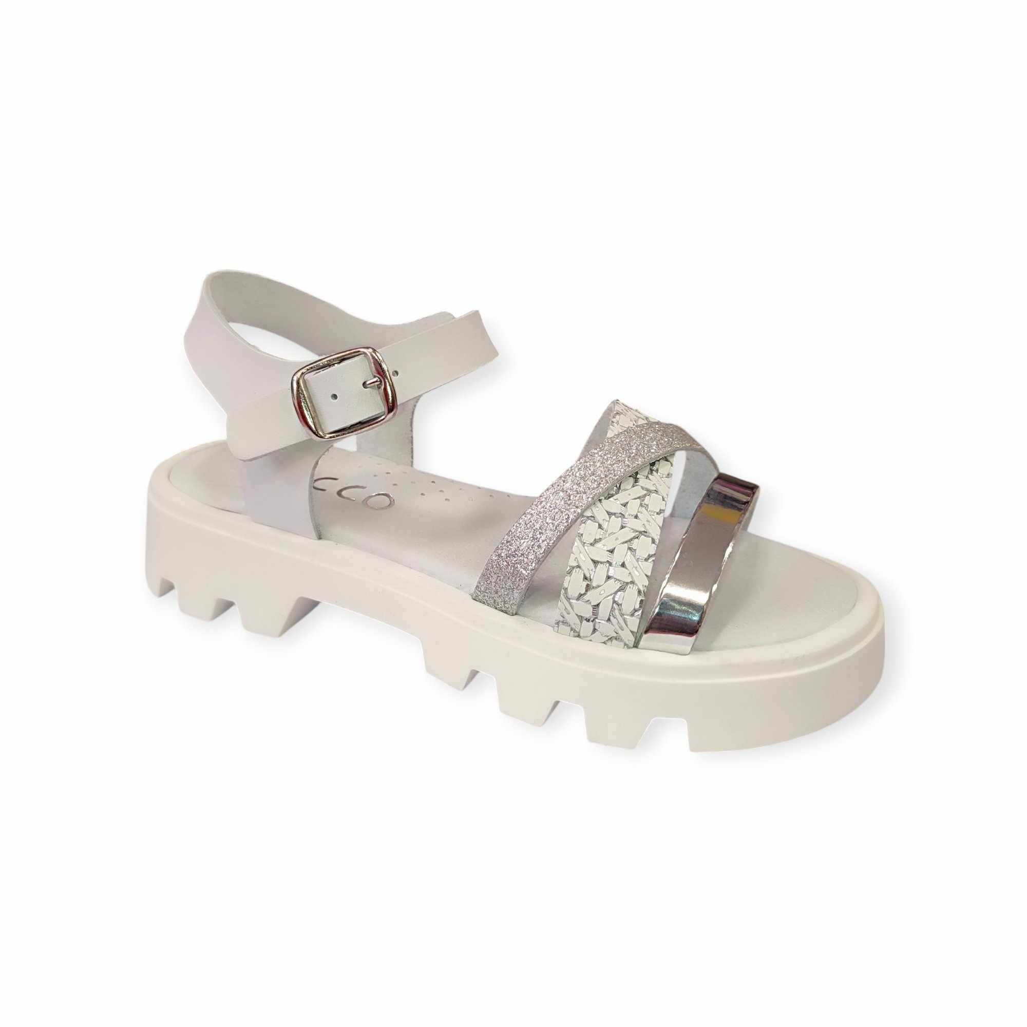 Ricco Παιδικά Δερμάτινα πέδιλα για κορίτσι Λευκό 30259T3