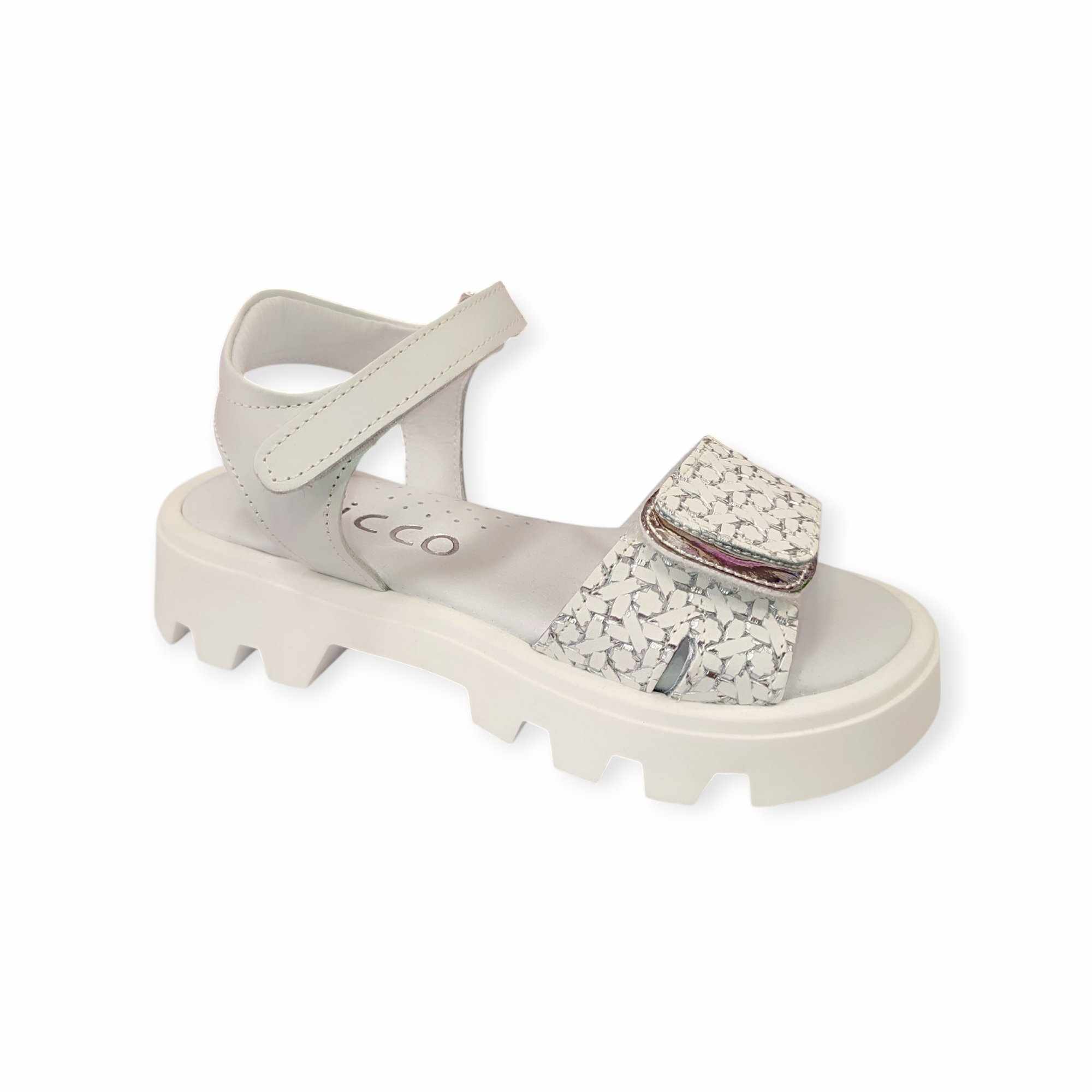 Ricco Παιδικά Δερμάτινα πέδιλα για κορίτσι Λευκό 30280T3