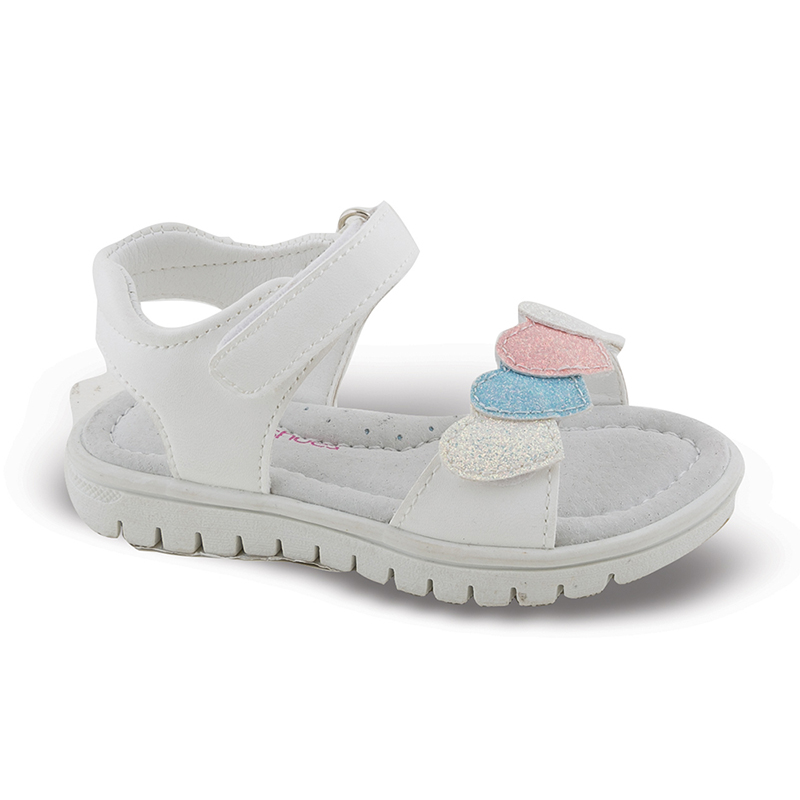 Smart kids Παιδικά πέδιλα με καρδιές για κορίτσι Λευκό SD20013