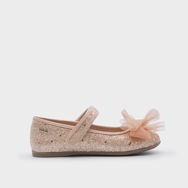 Mayoral Παιδικές Μπαλαρίνες με Glitter Χρυσό 44552-018