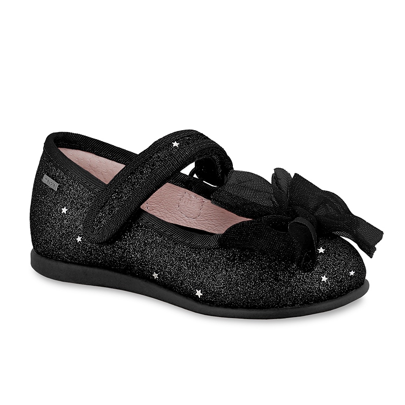 Mayoral Παιδικές Μπαλαρίνες με Glitter Μαύρο 42559-032