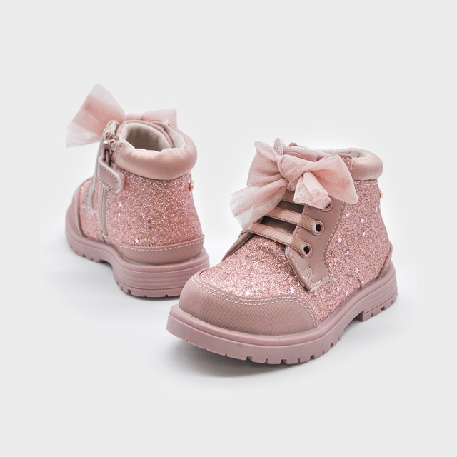 Mayoral Παιδικά Μποτάκια με glitter Ροζ 42567-053