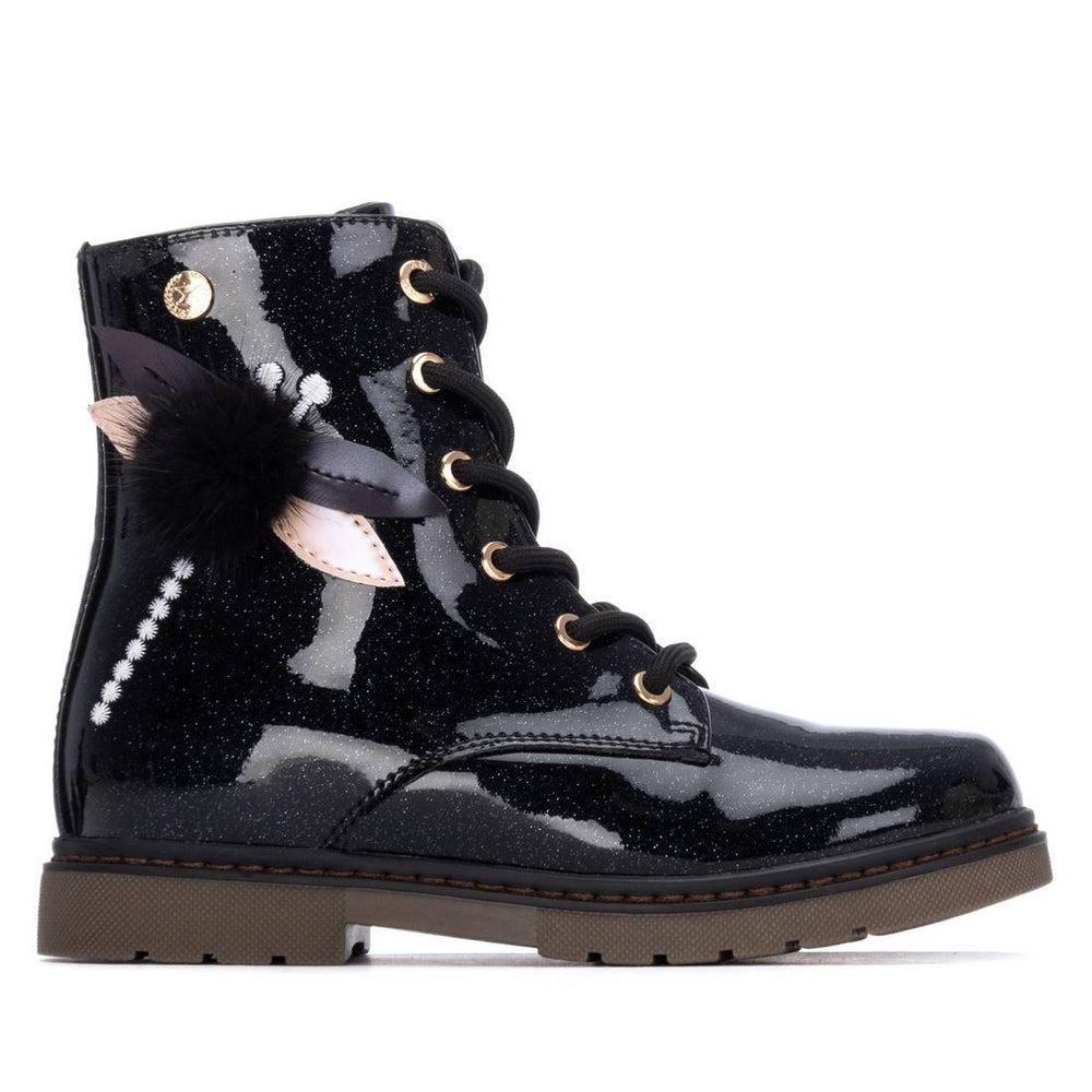 Xti παιδικά μποτάκια για κορίτσια Mαύρο Glitter 151395