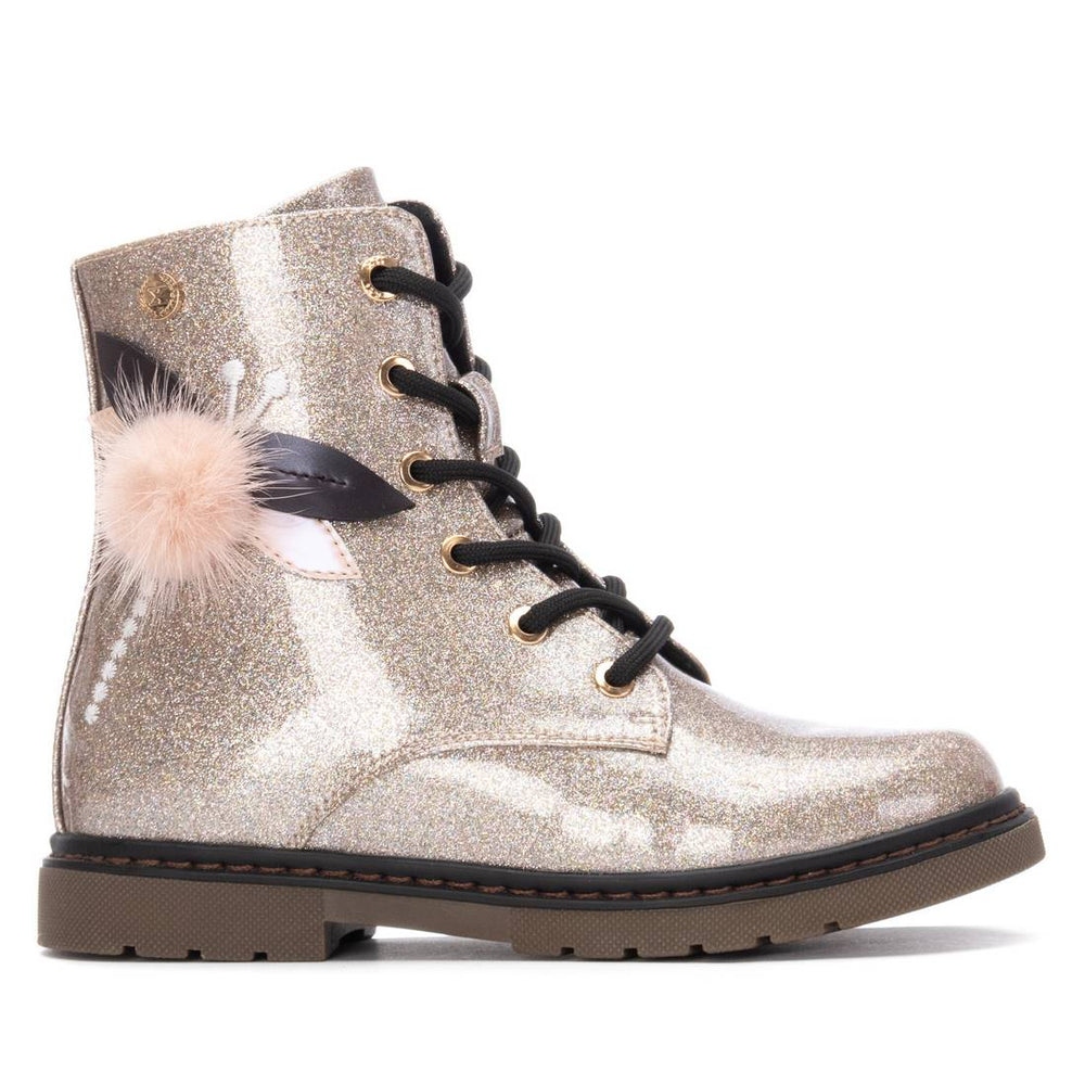 Xti παιδικά μποτάκια για κορίτσια Nude Glitter 151395