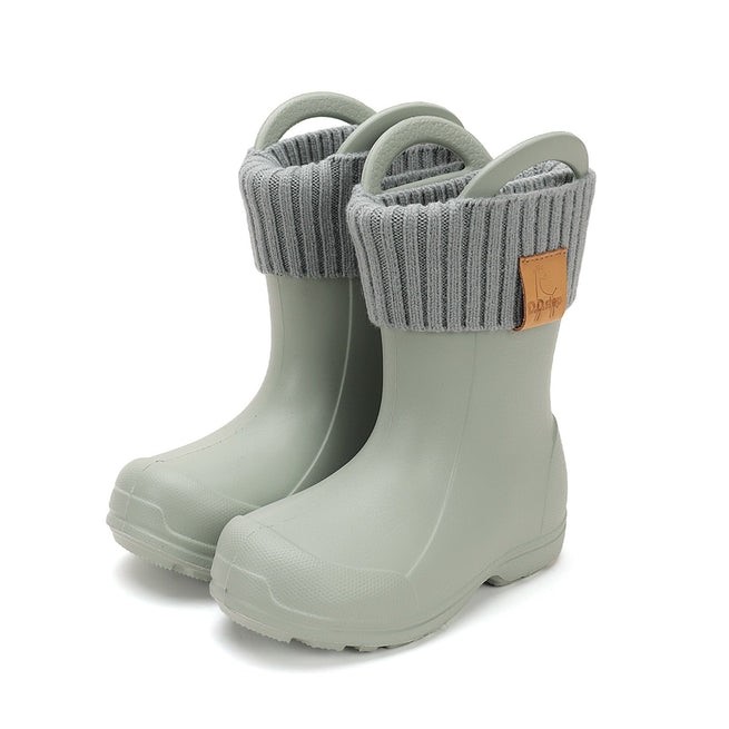 DDStep Ελαφριές Παιδικές γαλότσες με επένδυση Χακί I106-52182