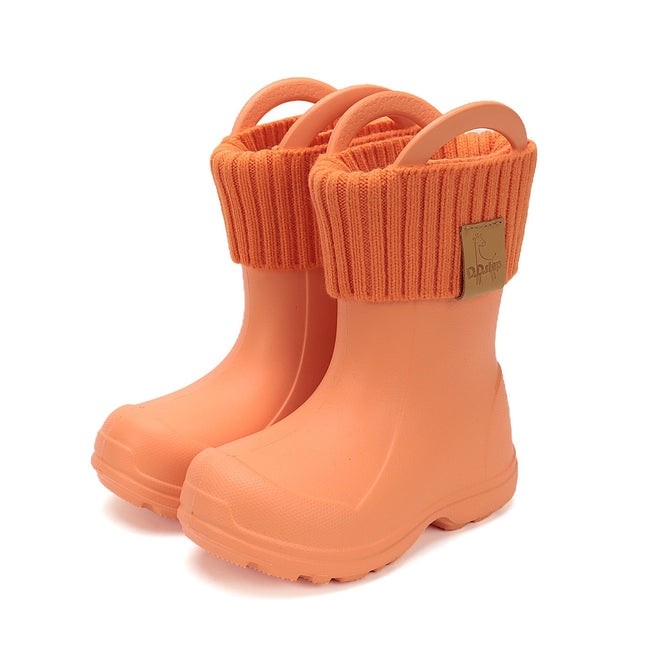 DDStep Ελαφριές Παιδικές γαλότσες με επένδυση Πορτοκαλί I106-52225