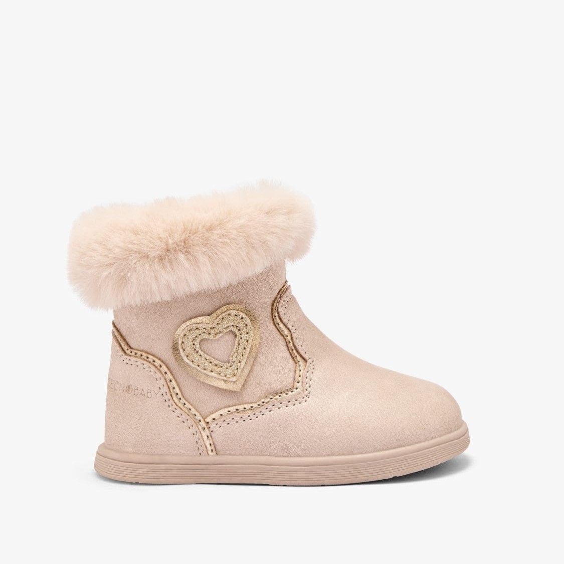 Conguitos Παιδικά μποτάκια Technobaby Barefoot με Γούνα Μπεζ TESH503013