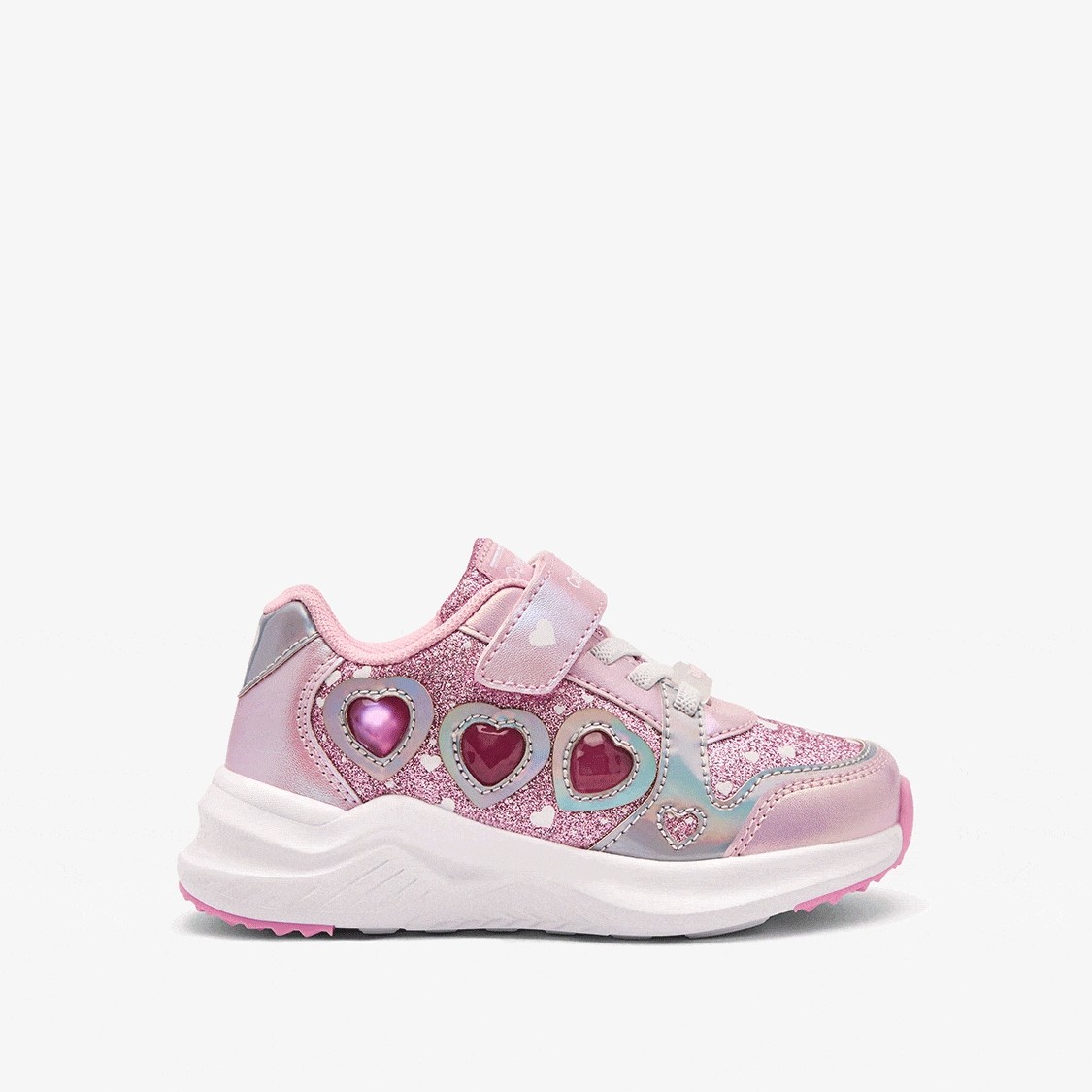 Conguitos Παιδικά Sneakers με Φωτάκια Καρδιές Ροζ COSH261030