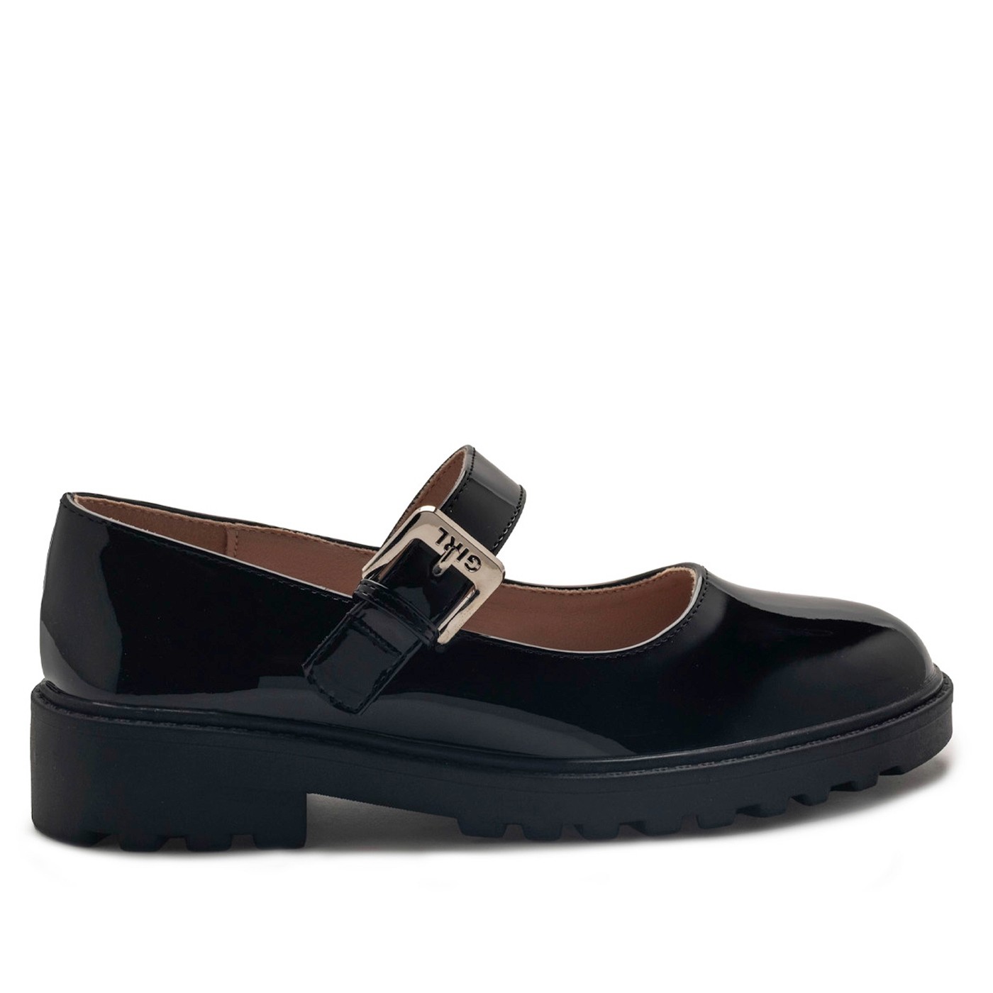 Alegria Παιδικές Mπαλαρινες με Velcro Μαύρο Λουστρίνι 122504W-BL