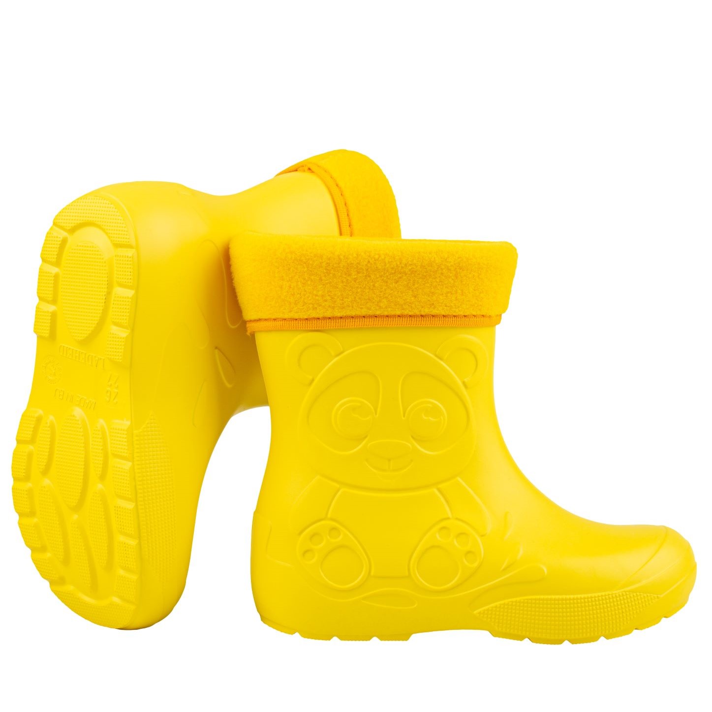 Camminare Παιδικές Γαλότσες Panda με επένδυση Κίτρινες