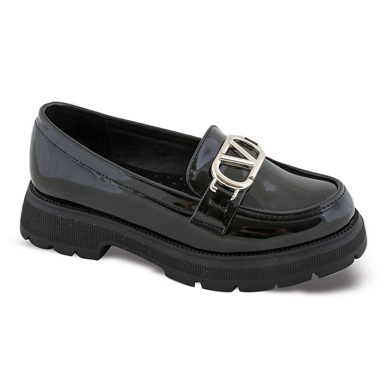 Smart kids Παιδικά Μοκασίνια Loafers για Κορίτσια Μαύρο Λουστρίνι SD12174