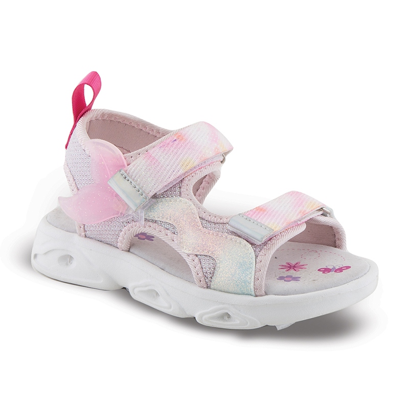 Zak Shoes Παιδικά πέδιλα με φωτάκια για κορίτσια Ροζ SD20015