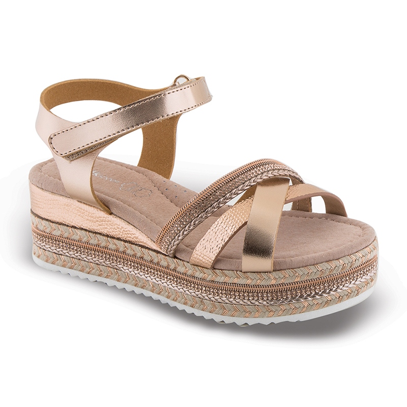 Zak Shoes Παιδικά πέδιλα για κορίτσια Μπρονζέ SD21033