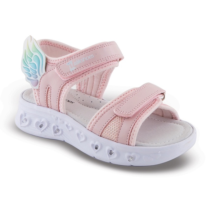 Zak Shoes Παιδικά πέδιλα με φωτάκια για κορίτσια Ροζ SD29112