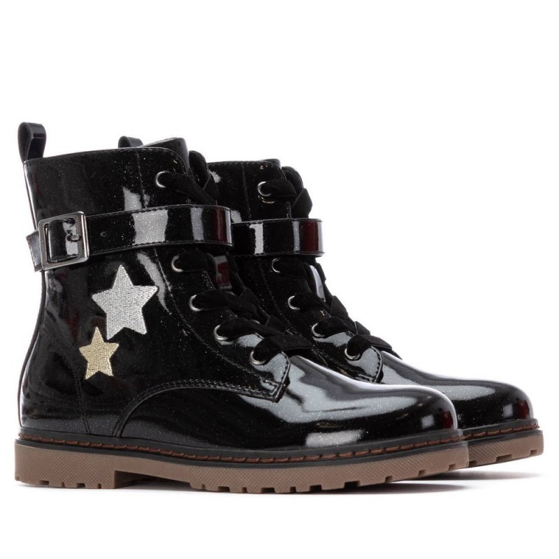 Xti παιδικά μποτάκια για κορίτσια Μαύρο Glitter 151386