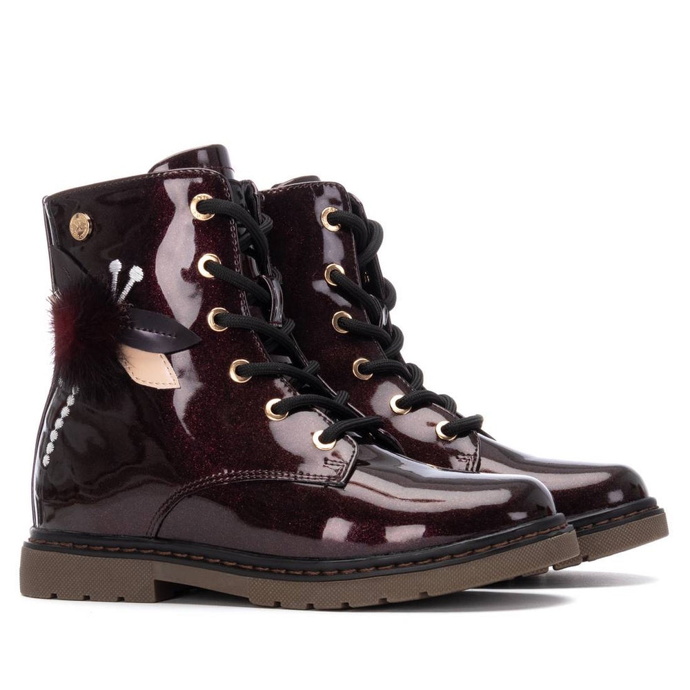 Xti παιδικά μποτάκια για κορίτσια Μπορντό Glitter 151395