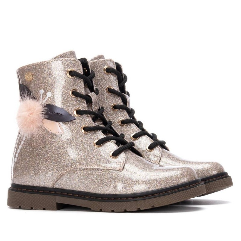 Xti παιδικά μποτάκια για κορίτσια Nude Glitter 151395