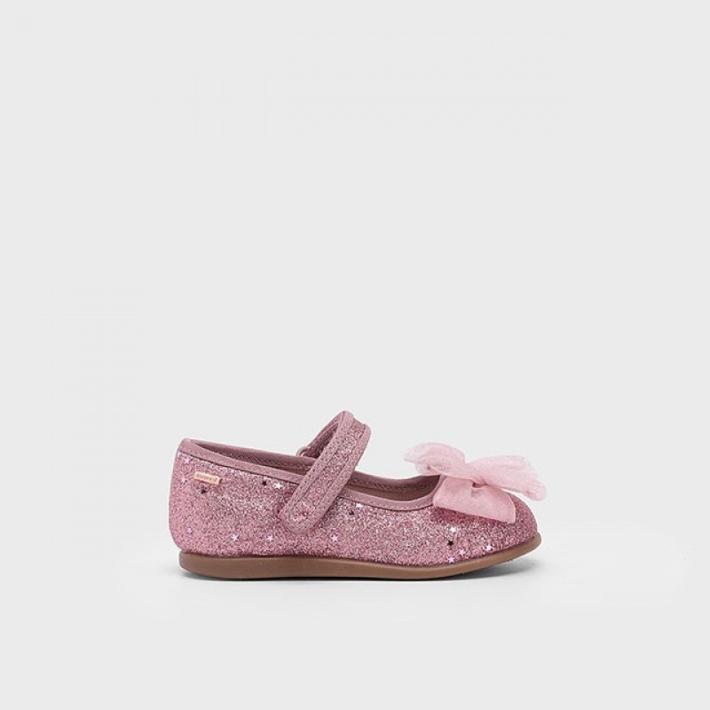 Mayoral Παιδικές Μπαλαρίνες με Glitter Ροζ 42559-031