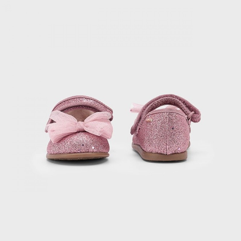 Mayoral Παιδικές Μπαλαρίνες με Glitter Ροζ 42559-031