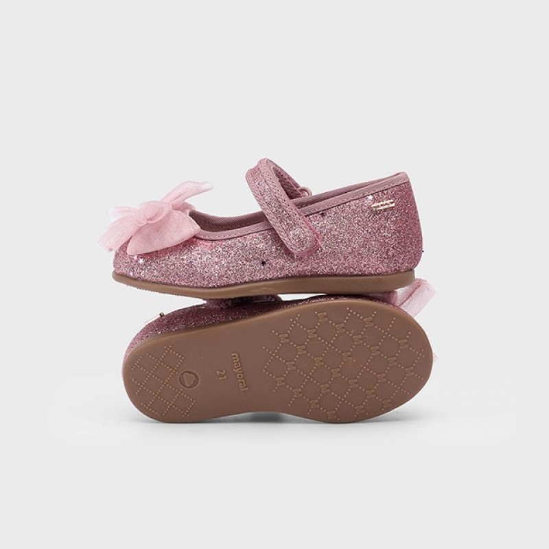 Mayoral Παιδικές Μπαλαρίνες με Glitter Ροζ 42559-031