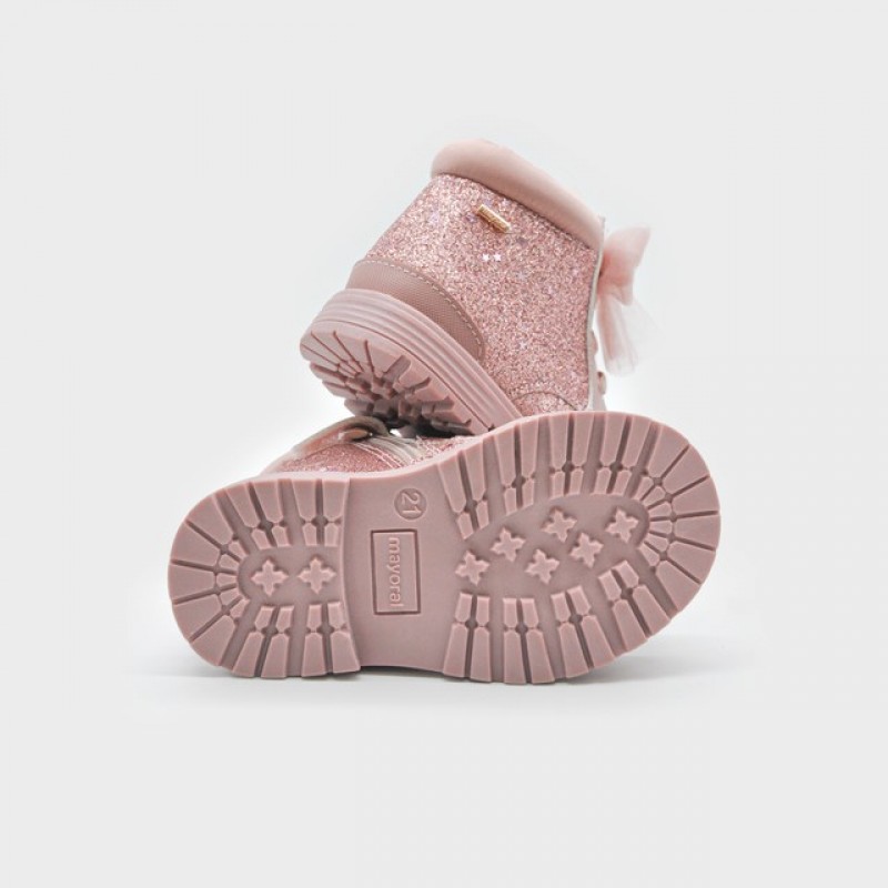 Mayoral Παιδικά Μποτάκια με glitter Ροζ 42567-053