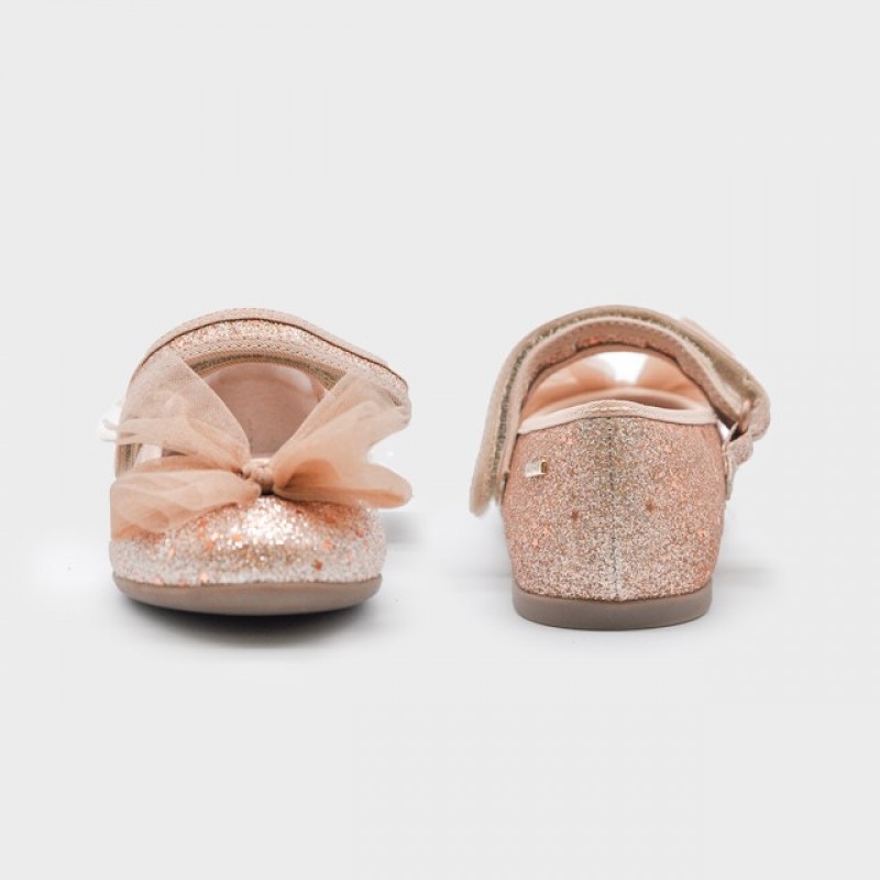 Mayoral Παιδικές Μπαλαρίνες με Glitter Χρυσό 44552-018