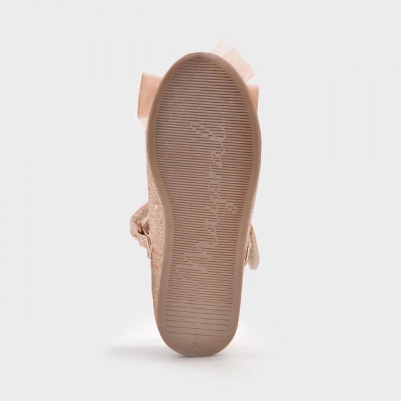 Mayoral Παιδικές Μπαλαρίνες με Glitter Χρυσό 44552-018