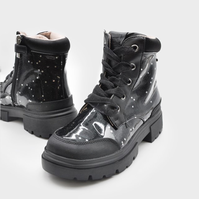 Mayoral Παιδικά Μποτάκια με glitter Μαύρο 44568-054