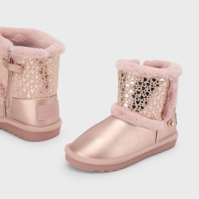 Mayoral Παιδικά Μποτάκια με γούνα Ροζ 44575-072