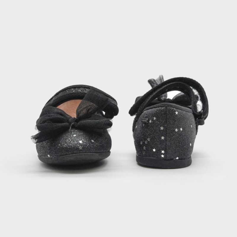 Mayoral Παιδικές Μπαλαρίνες με Glitter Μαύρο 46552-016
