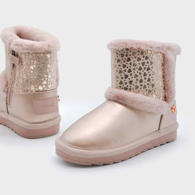 Mayoral Παιδικά Μποτάκια με γούνα Ροζ 46575-072