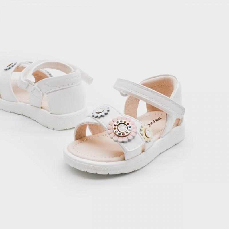 Mayoral Παιδικά Πέδιλα για κορίτσι Λευκό 25-41638-074