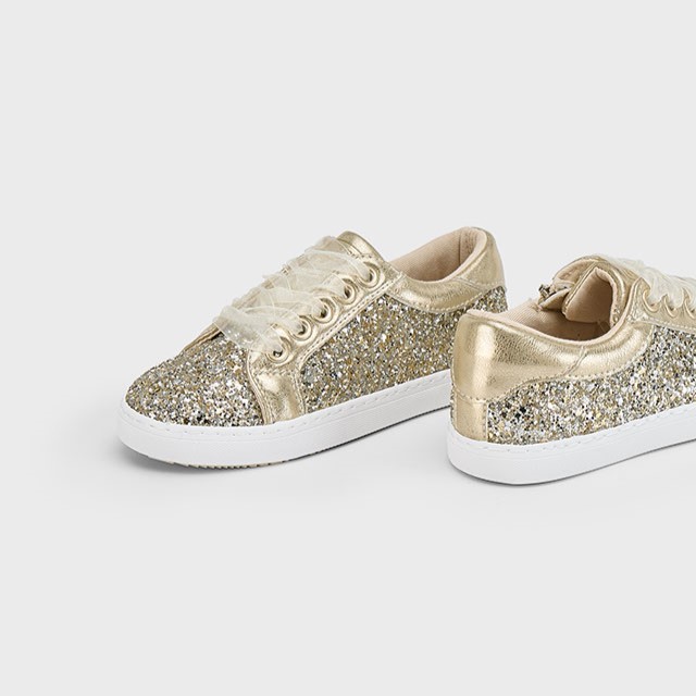 Mayoral Παιδικά Sneakers με glitter για κορίτσι Χρυσό 25-43620-044