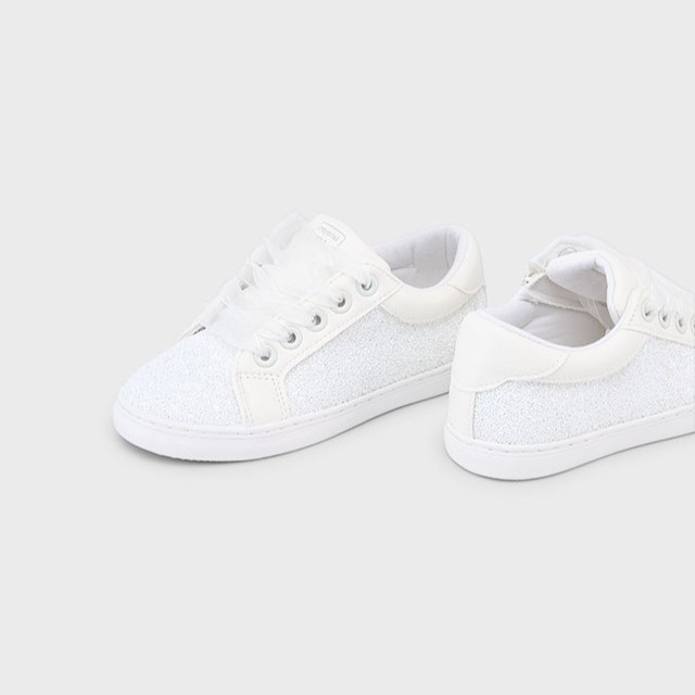 Mayoral Παιδικά Sneakers με glitter για κορίτσι Λευκό 25-43620-045