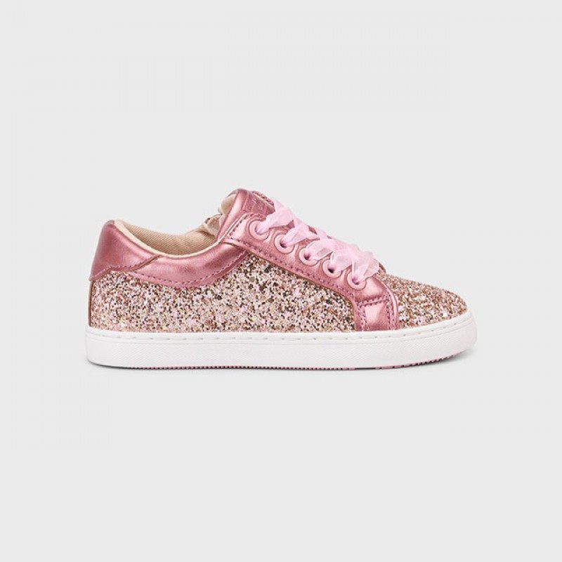 Mayoral Παιδικά Sneakers με glitter για κορίτσι Ροζ 25-43620-046