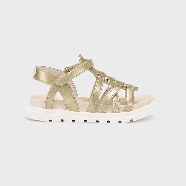 Mayoral Παιδικά πέδιλα με λωρίδες για κορίτσι Χρυσό 25-43633-085