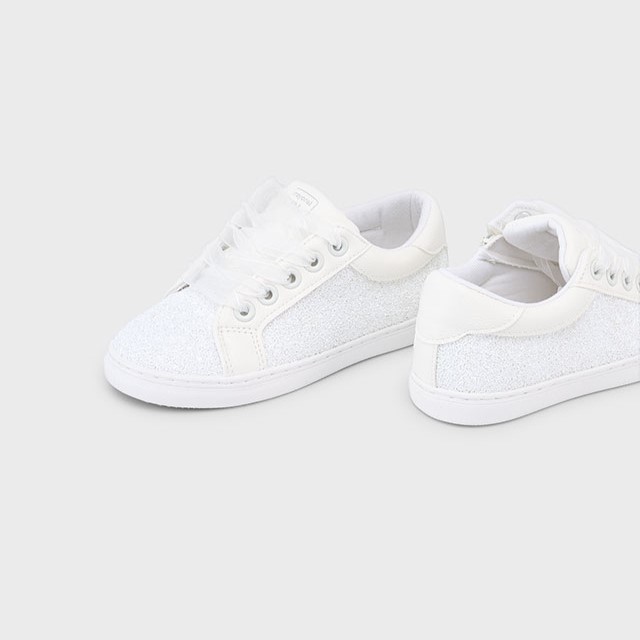 Mayoral Παιδικά Sneakers με glitter για κορίτσι Λευκό 25-45620-045