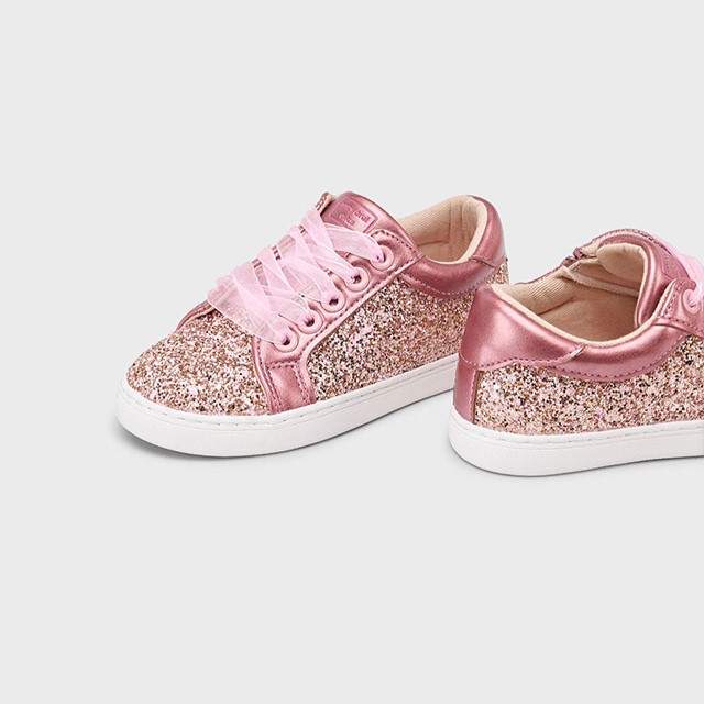 Mayoral Παιδικά Sneakers με glitter για κορίτσι Ροζ 25-45620-046