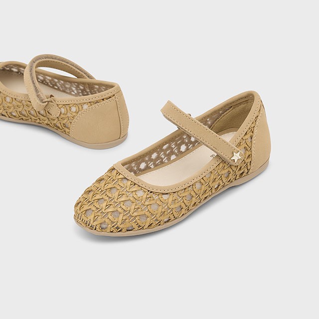 Mayoral Παιδικές Μπαλαρίνες διάτρητες Μπεζ Καφέ 25-45621-074