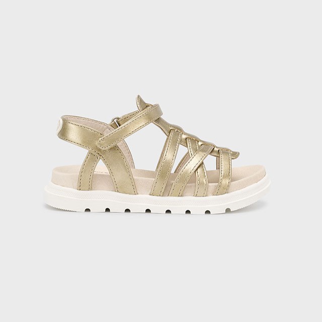 Mayoral Παιδικά πέδιλα με λωρίδες για κορίτσι Χρυσό 25-45633-085