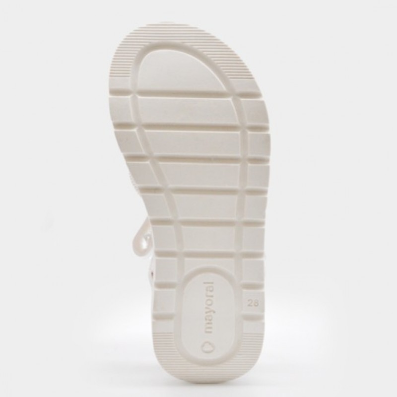 Mayoral παιδικά πέδιλα με στρας για κορίτσια Λευκό 26-43738-024