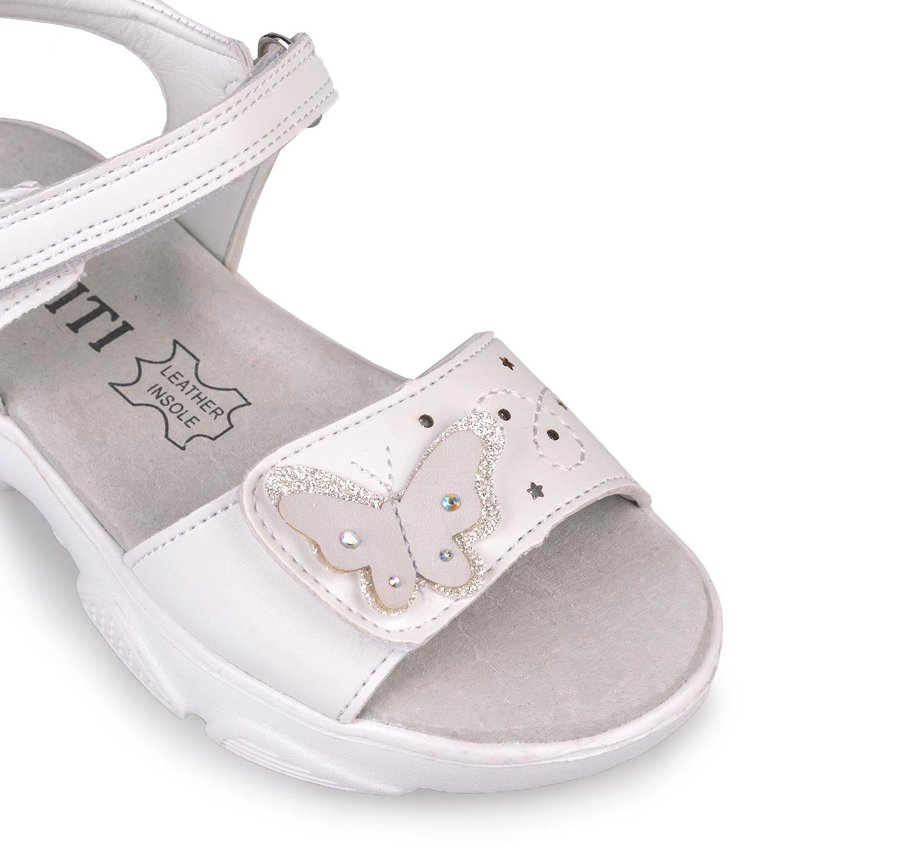 Τουίτι Παιδικά πέδιλα με πεταλούδα για κορίτσι Λευκό 351851