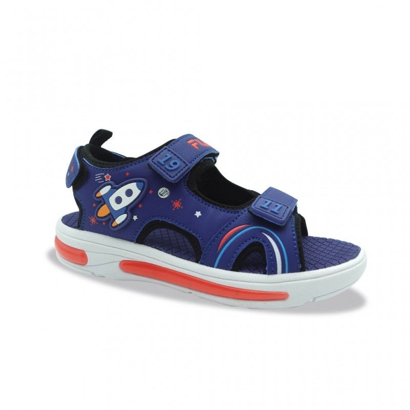 Fila Fila Rocket Velcro Lights Παιδικά Αθλητικά Πέδιλα με φωτάκια Μπλε 3YN61005-200