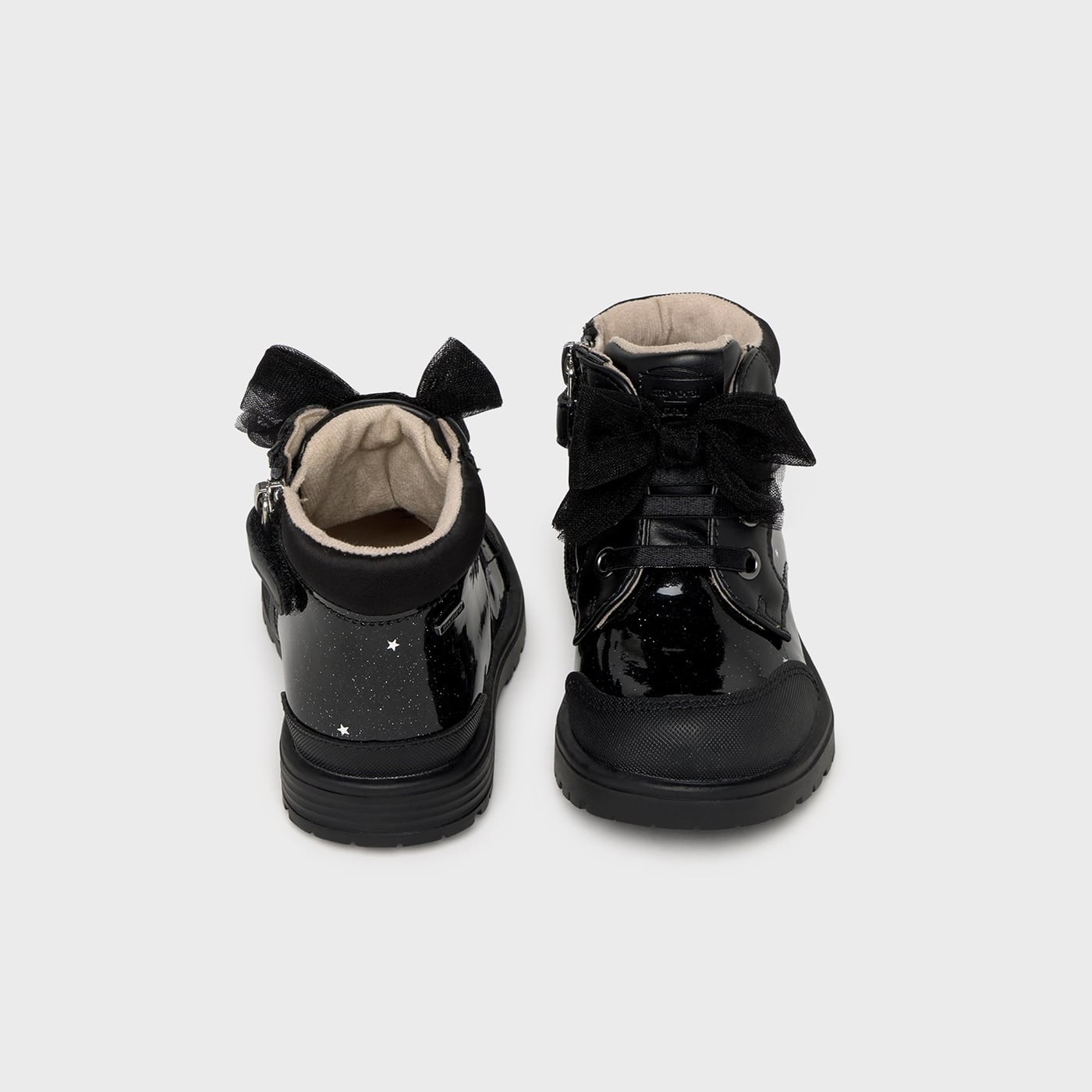 Mayoral Παιδικά Μποτάκια με glitter Μαύρο 42567-054