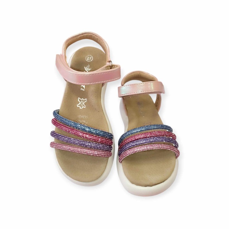 Τουίτι Παιδικά πέδιλα με στρας για κορίτσι Ροζ 551101