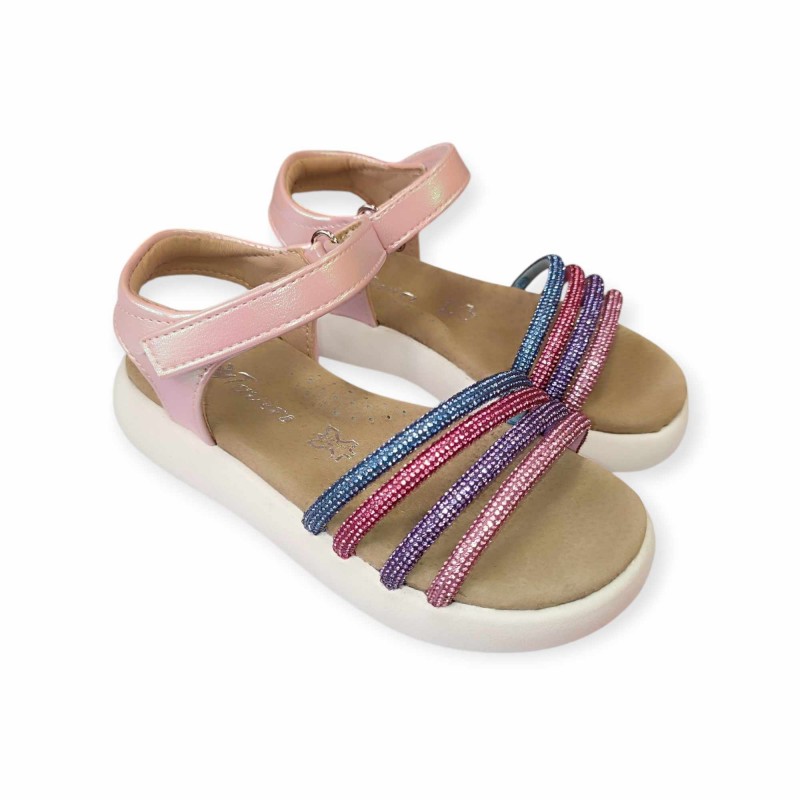 Τουίτι Παιδικά πέδιλα με στρας για κορίτσι Ροζ 551101