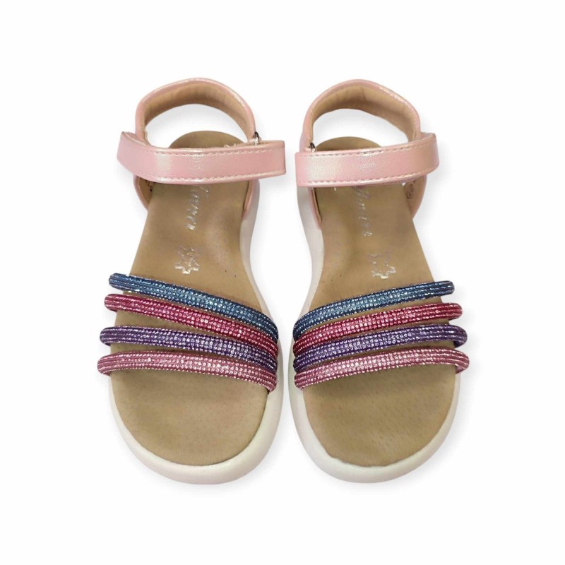 Τουίτι Παιδικά πέδιλα με στρας για κορίτσι Ροζ 551101