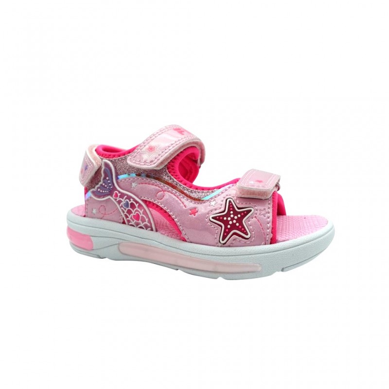 Fila K Mermaid Velcro Lights Παιδικά Αθλητικά Πέδιλα με φωτάκια Ροζ 7BK61002-900